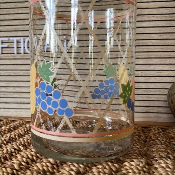 Corningware LIBBY Vintage Glass Canister Jar with Lid Corelle Abundance Fruit - Picture 4 of 6